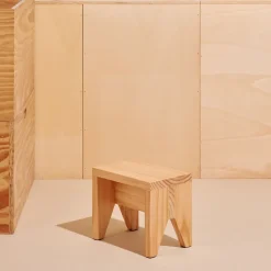 Taburete Manolito Short, Natural, 30 cm