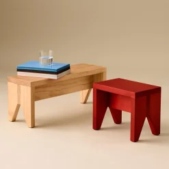 Taburete Manolito Short, Red, 30 cm