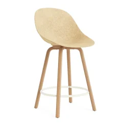 Taburete Mat Bar Chair 65 cm, Hemp-beech-cream steel