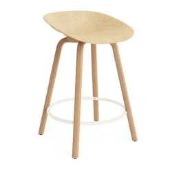 Taburete Mat Barstool 65 cm, Hemp-beech-cream steel