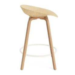 Taburete Mat Barstool 65 cm, Hemp-beech-cream steel