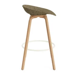 Taburete Mat Barstool 75 cm, Seaweed-beech-cream steel