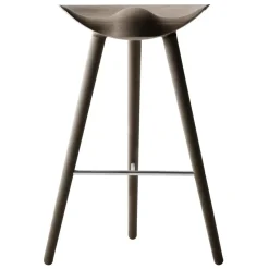 Taburete ML42 77 cm, Roble tratado con aceite marrón-acero