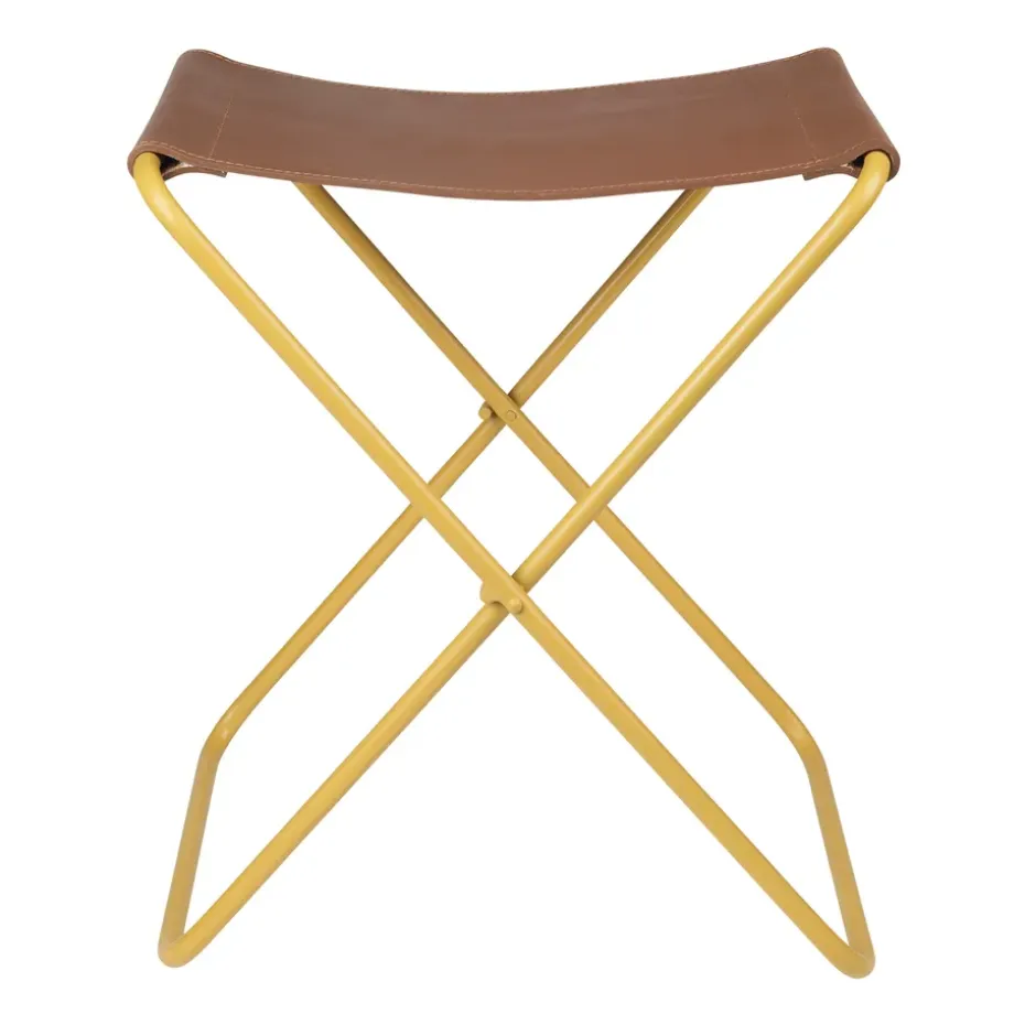 Taburete Nola cuero, Harvest gold