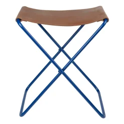Taburete Nola cuero, Intense blue
