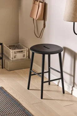 Taburete Norrabo 53 cm, Roble lacado en negro