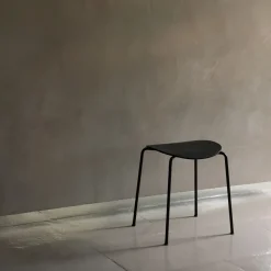 Taburete Pavilion AV36, Black-black lacquered oak