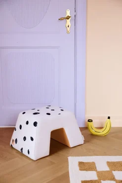 Taburete Pippi, Blanco-naranja