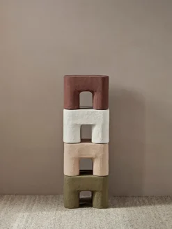 Taburete Podo, Red Brown