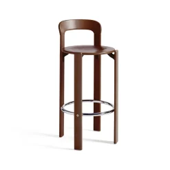 Taburete Rey 75 cm, marrón siena