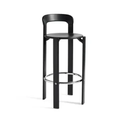 Taburete Rey 75 cm, negro intenso