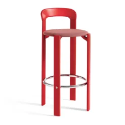 Taburete Rey tapizado 75 cm, Steelcut trio 636 scarlet red