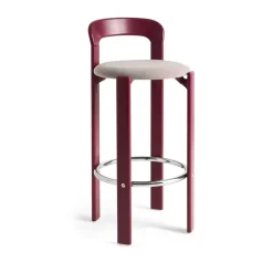 Taburete Rey tapizado 75 cm, Steelcut Trio 416-grape red