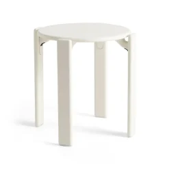 Taburete Rey Ø46,5x46 cm, Blanco crema