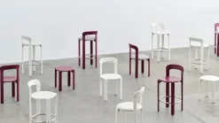 Taburete Rey Ø46,5x46 cm, Grape red