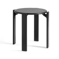 Taburete Rey Ø46,5x46 cm, negro profundo