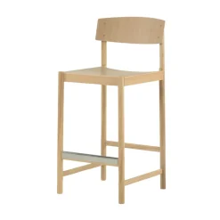 Taburete Rod 65 cm, Roble blanqueado con acabado mate