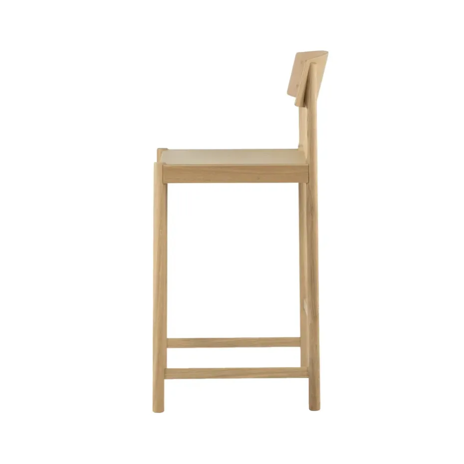 Taburete Rod 65 cm, Roble blanqueado con acabado mate