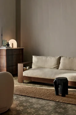 Taburete Root Ø30x40 cm, Black stained