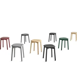 Taburete Soft Edge 72, Roble