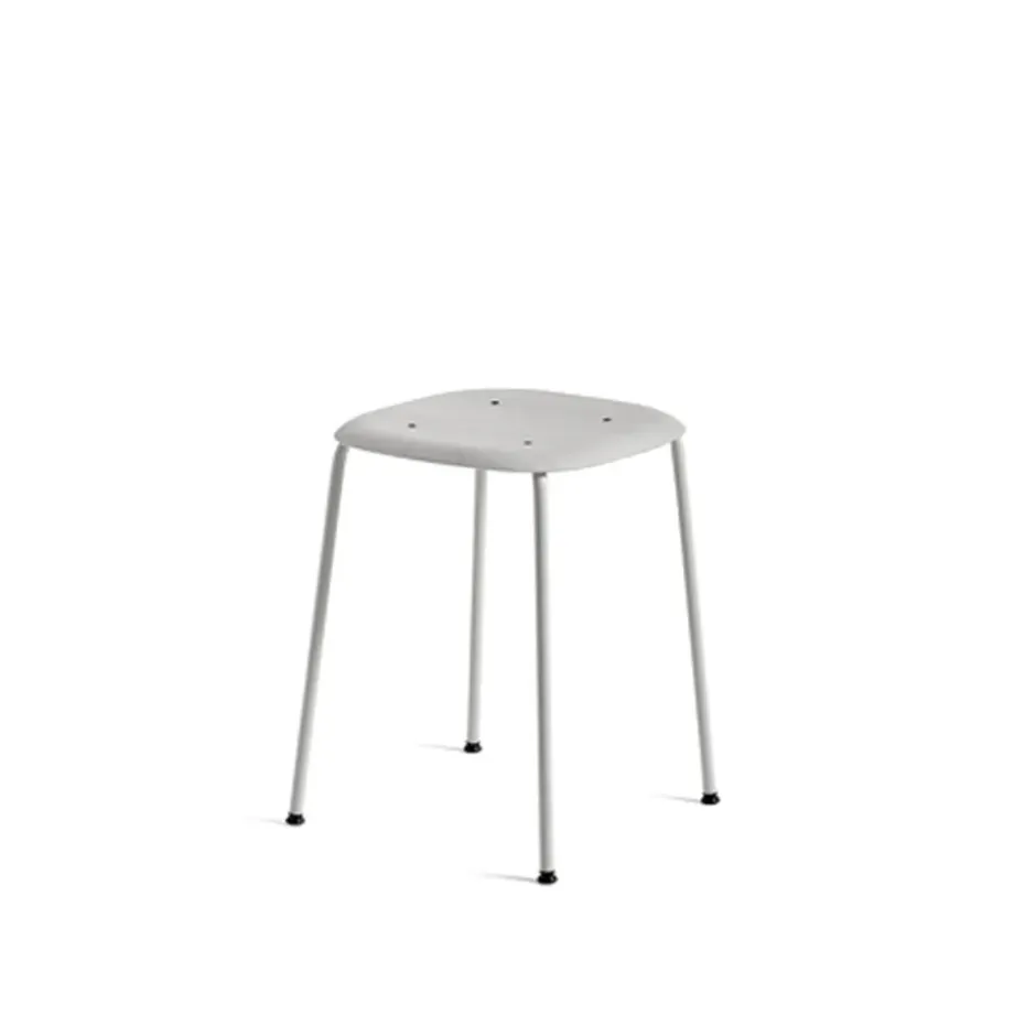 Taburete Soft Edge 70, Soft grey-soft grey estructura de acero