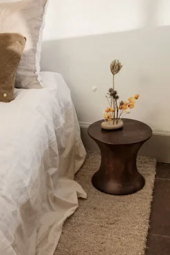 Taburete Spin 30 cm, madera de mango