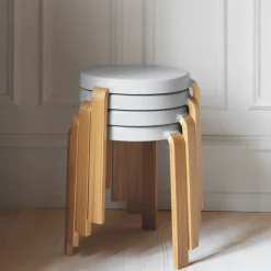 Taburete Tap, Caramel, patas de roble