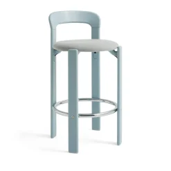 Taburete tapizado Rey Low, Steelcut trio 113 slate blue