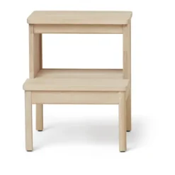 Taburete-escalera A line, Roble blanco