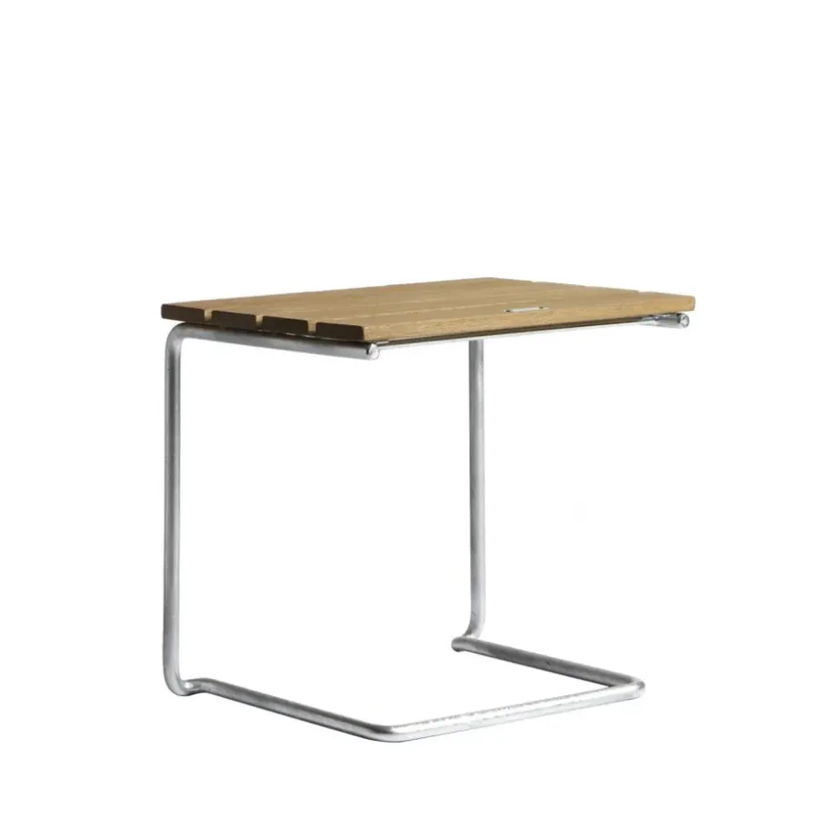 Taburete/reposapiés A3, Roble aceitado - estructura galvanizada en caliente