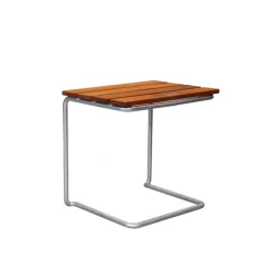 Taburete/reposapiés A3, Teca-estructura galvanizada en caliente