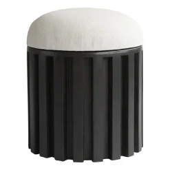 Tribu Taburete lino, coffee-white chalk