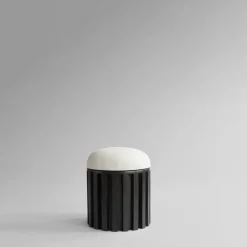 Tribu Taburete lino, coffee-white chalk