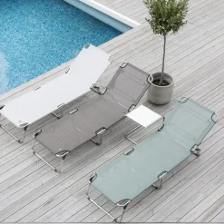 Tumbona Amigo XXL, Tela sage green, estructura de aluminio