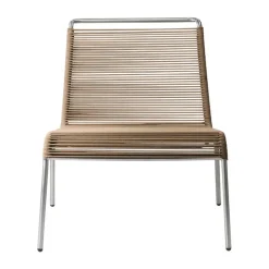 Tumbona M20L Teglgaard Lounge Cord, Acero inoxidable mixto marrón