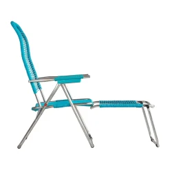 Tumbona Spaghetti con reposapiés, Turquesa