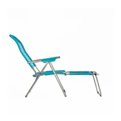 Tumbona Spaghetti con reposapiés, Turquesa