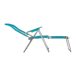 Tumbona Spaghetti con reposapiés, Turquesa