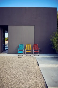 Tumbona Spaghetti con reposapiés, Turquesa