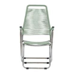 Tumbona Spaghetti con reposapiés, Sage green