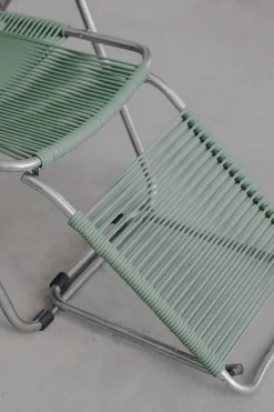 Tumbona Spaghetti con reposapiés, Sage green