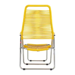 Tumbona Spaghetti con reposapiés, Amarillo