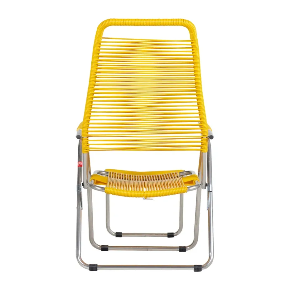 Tumbona Spaghetti con reposapiés, Amarillo