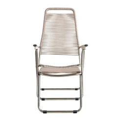 Tumbona Spaghetti con reposapiés, Taupe