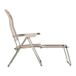 Tumbona Spaghetti con reposapiés, Taupe