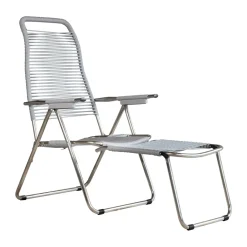 Tumbona Spaghetti con reposapiés, Grey
