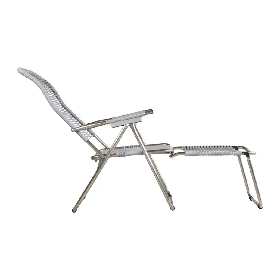 Tumbona Spaghetti con reposapiés, Grey