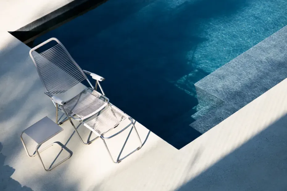 Tumbona Spaghetti con reposapiés, Grey