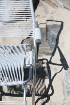 Tumbona Spaghetti con reposapiés, Grey