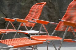 Tumbona Spaghetti con reposapiés, Orange